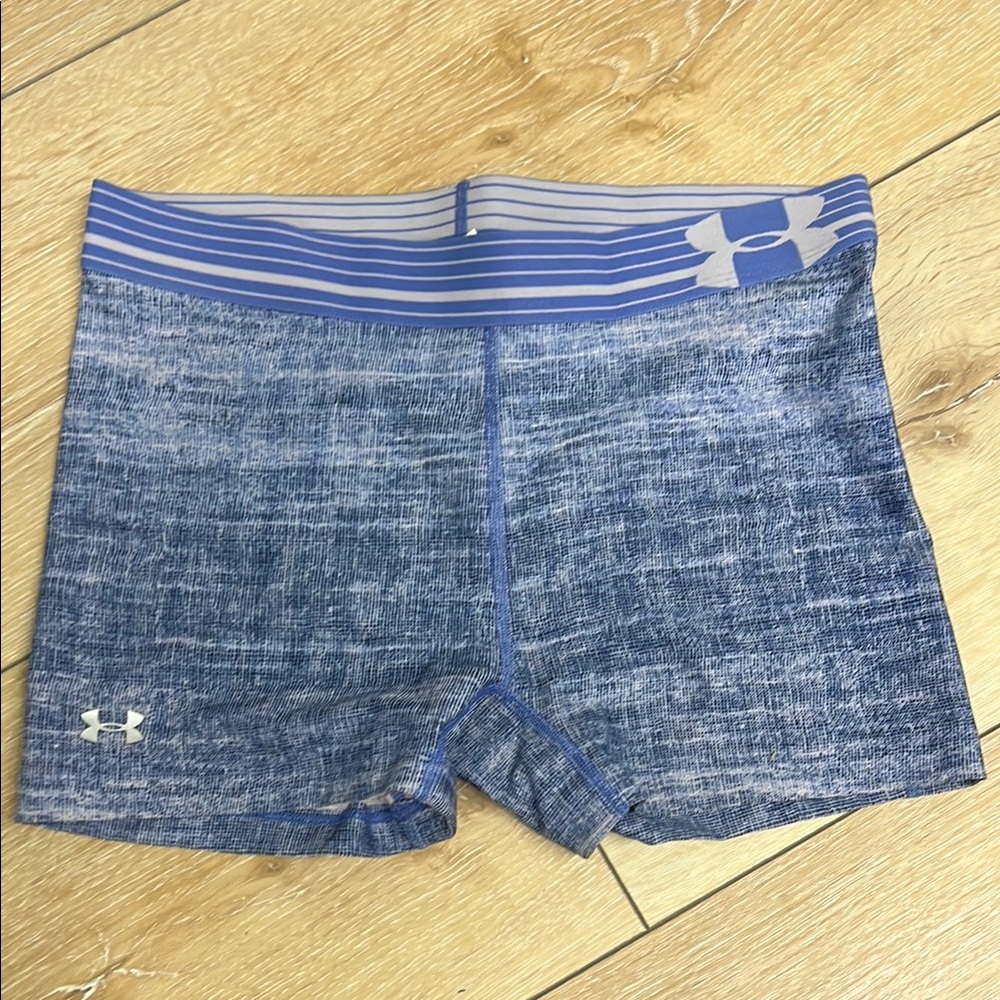 Under Armour Women's Heathered Blue Athletic Shorts